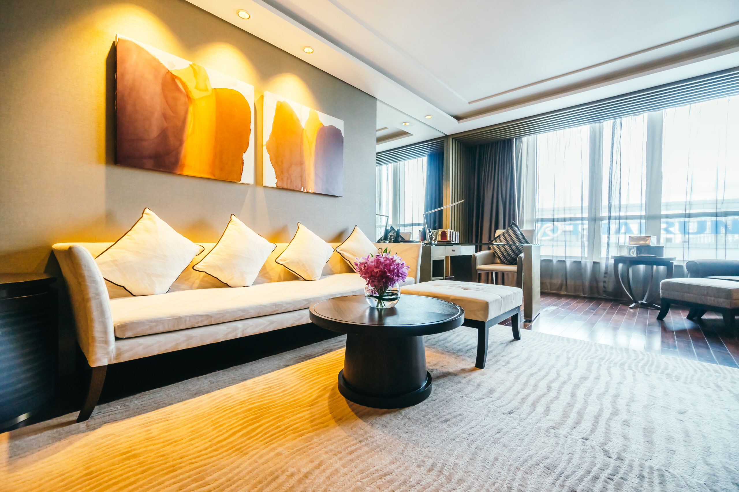 BANGKOK, THAILAND - AUGUST 12 2016: Beautiful luxury living room interior decoration in Hotel