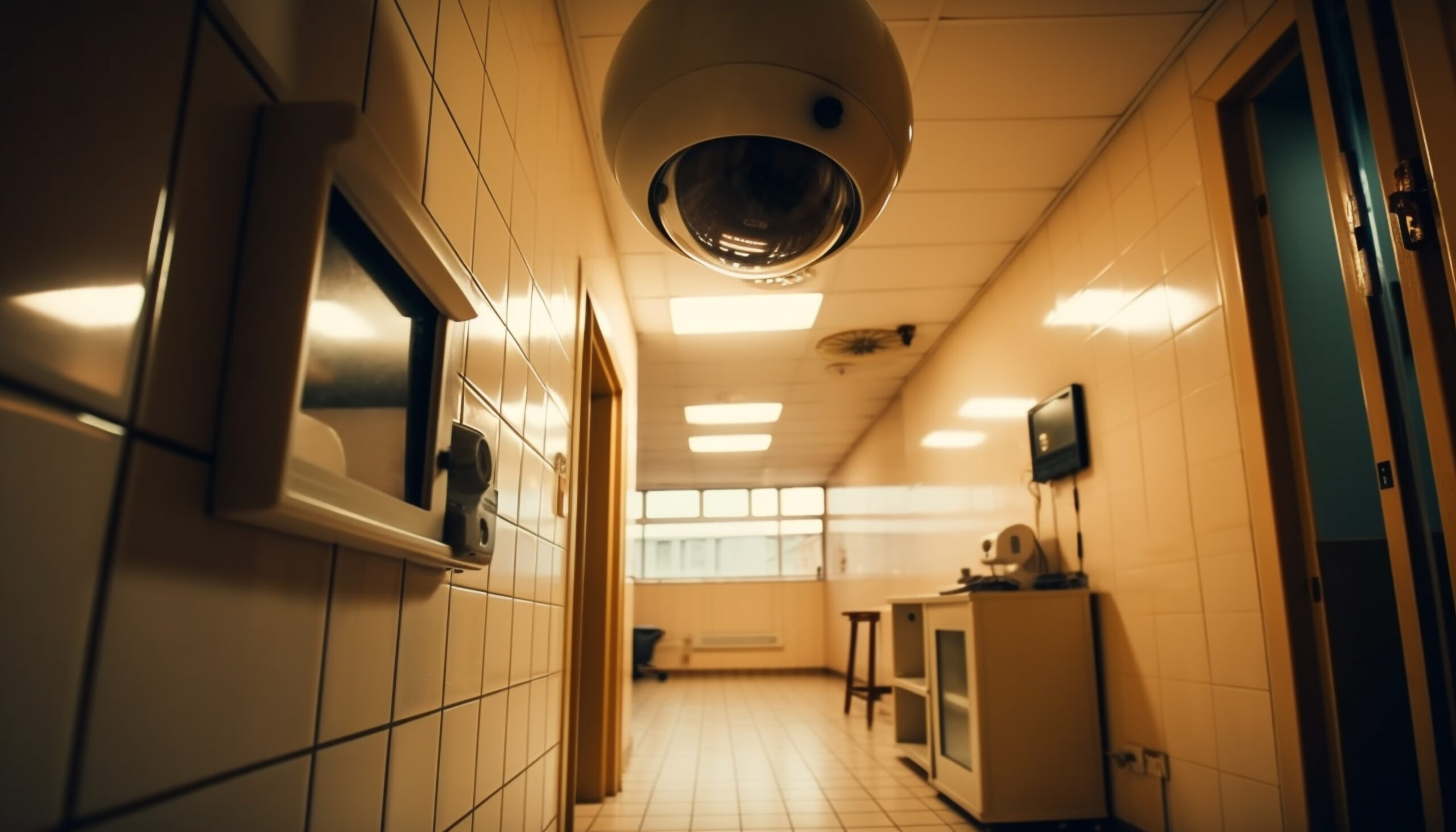 Modern technology controls secure domestic room indoors generated by artificial intelligence